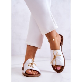 Pantuflas Mujer en Piel Nicole 2659/003 Blanco 3