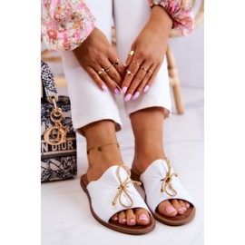 Pantuflas Mujer en Piel Nicole 2659/003 Blanco 7