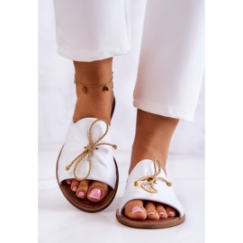 Pantuflas Mujer en Piel Nicole 2659/003 Blanco 4