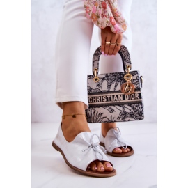 Bailarinas Mujer en Piel Nicole 2660/005 Blanco-Plata 2