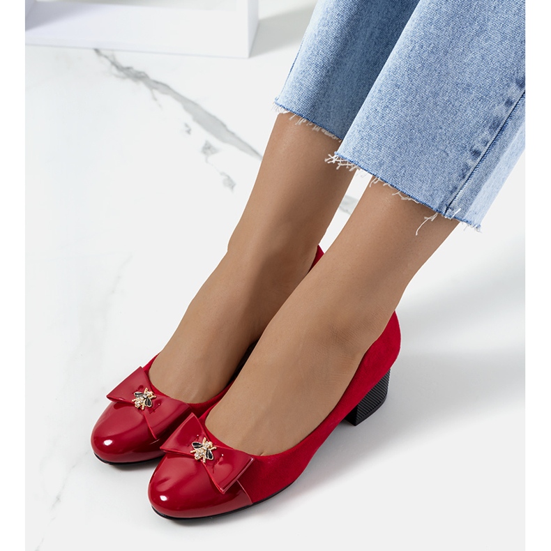 Zapatos de salón de mujer Sharona rojos 1 Zapatos de salón de mujer Sharona rojos 1