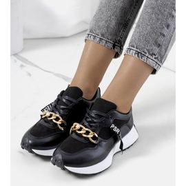 Deportivas negras con cadena de Samina negro 1 Deportivas negras con cadena de Samina negro 1