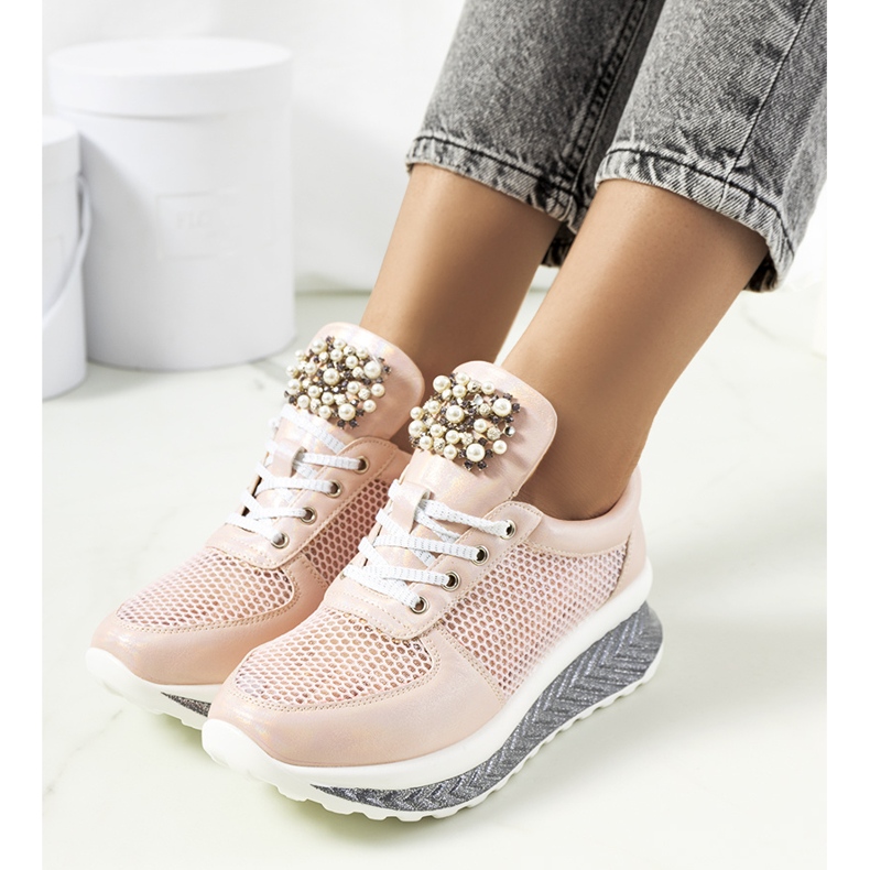 Zapatillas holográficas rosas de Saggers rosado 1