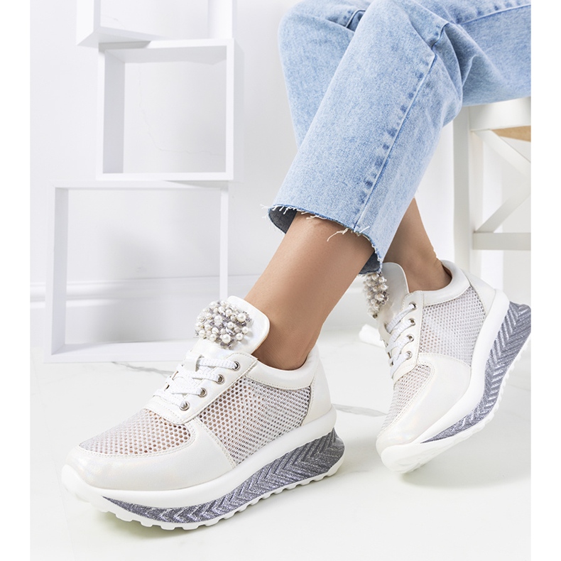 Zapatillas holográficas blancas de Saggers blanco 1