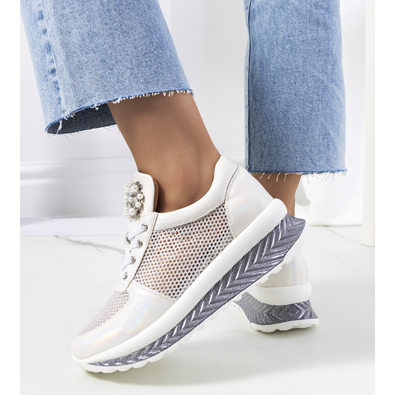 Zapatillas holográficas blancas de Saggers blanco 2