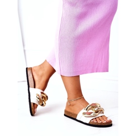 S.Barski Pantuflas En Corcho Con Cadena S. Barski SB002 Blanco 3 S.Barski Pantuflas En Corcho Con Cadena S. Barski SB002 Blanco 3