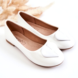 Vinceza Bailarinas Infantiles Lacadas Con Corazón Blanco Corty 1