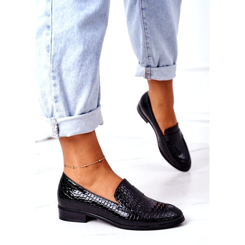 Mocasines Lacados Vinceza 21-10674 Negro 2