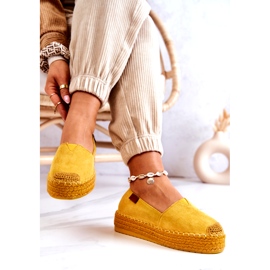 Inna Alpargatas sin cordones Lesley de gamuza amarilla amarillo 4