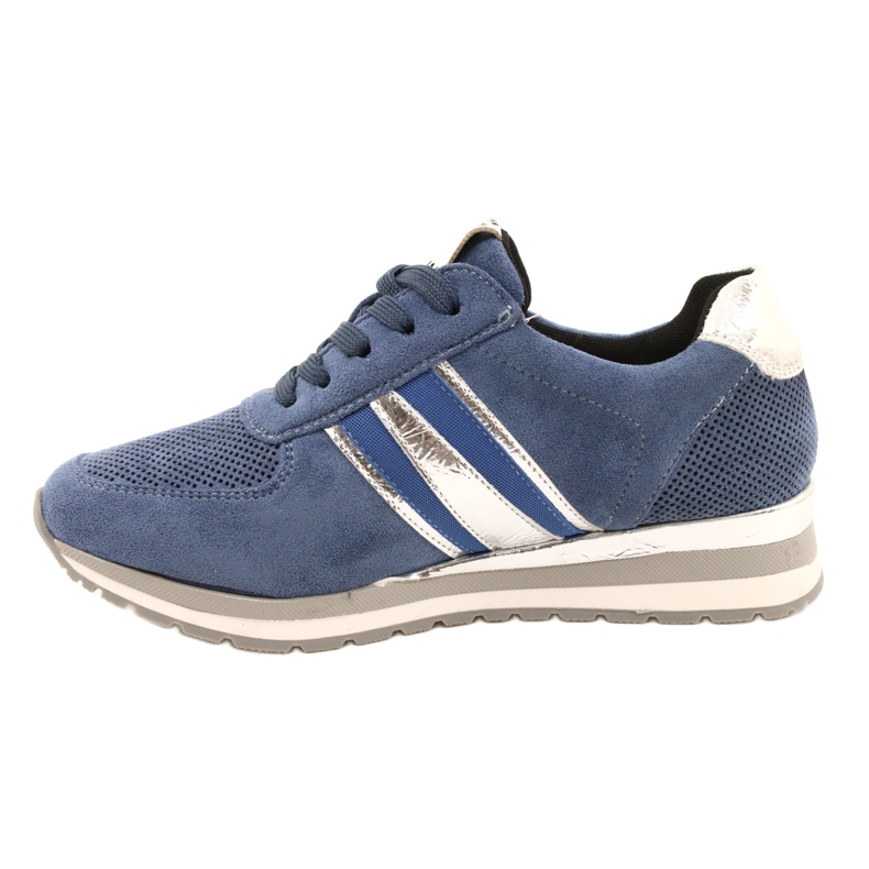 M.Daszyński Zapatos deportivos femeninos azul MR2169 1