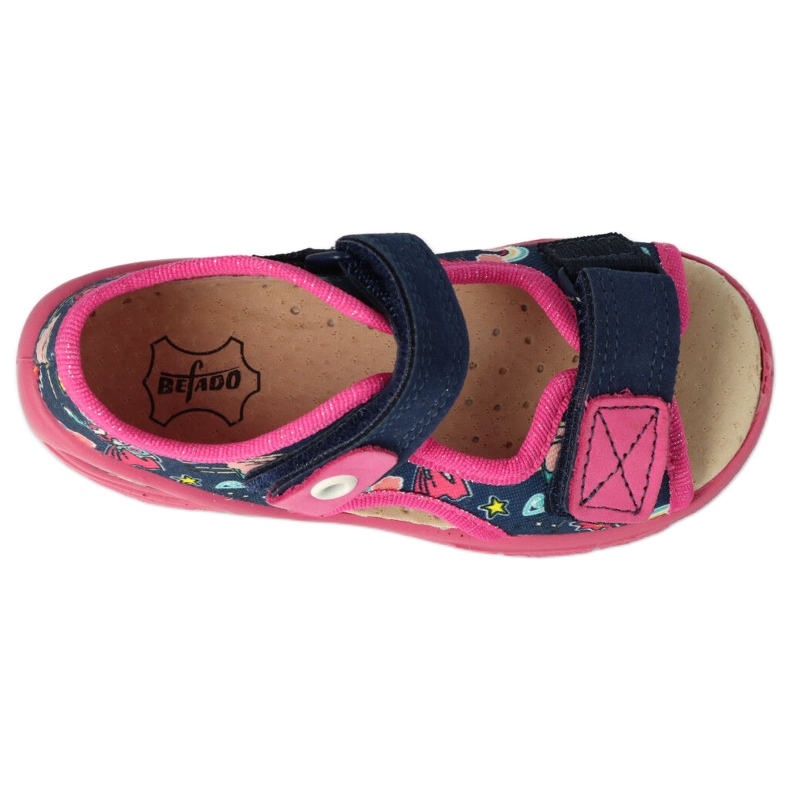 Zapatos befado niño pu 065P172 azul marino rosado 1