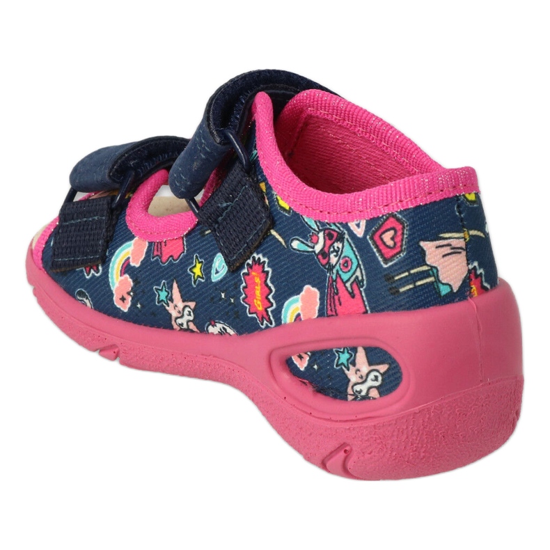 Zapatos befado niño pu 065P172 azul marino rosado 3