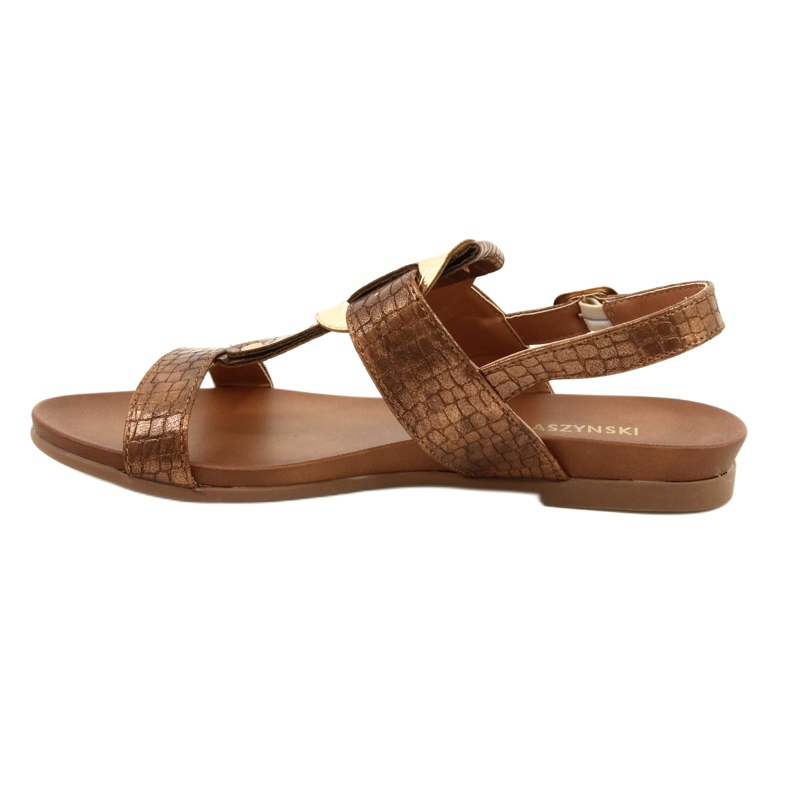 M.Daszyński Złote Kołko Daszyński Sandalias MR1958-10, marrón metalizado 1