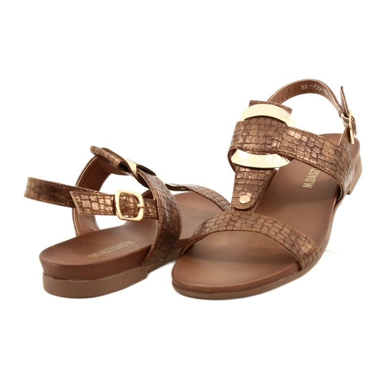 M.Daszyński Złote Kołko Daszyński Sandalias MR1958-10, marrón metalizado 6