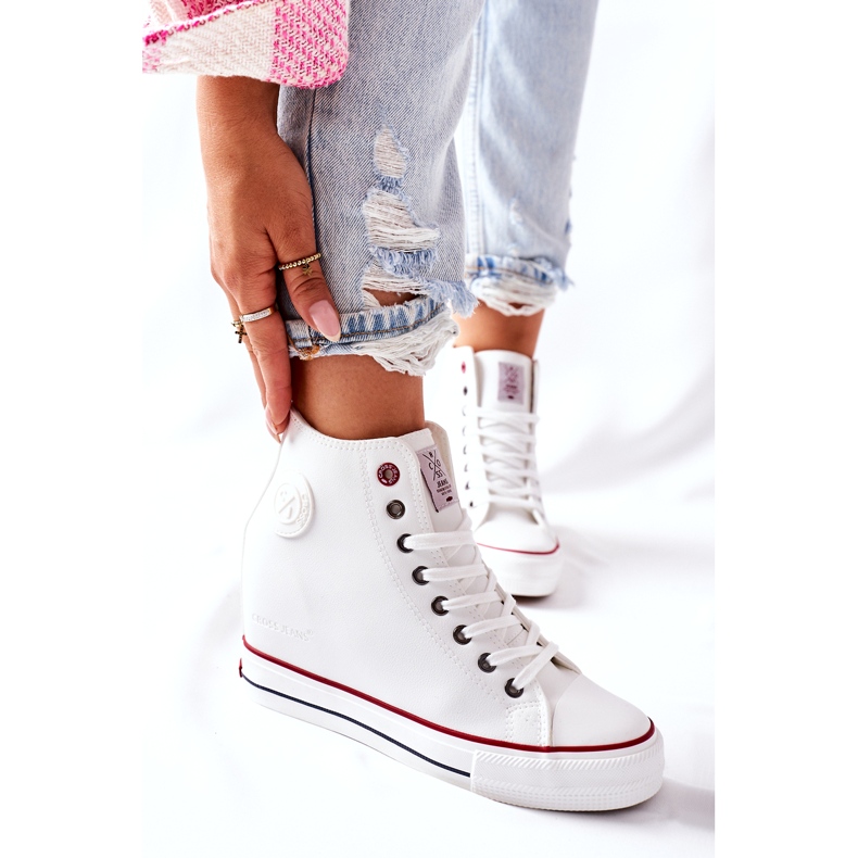 Zapatillas de cuero con cuña Cross Jeans II2R4024 Blanco 3