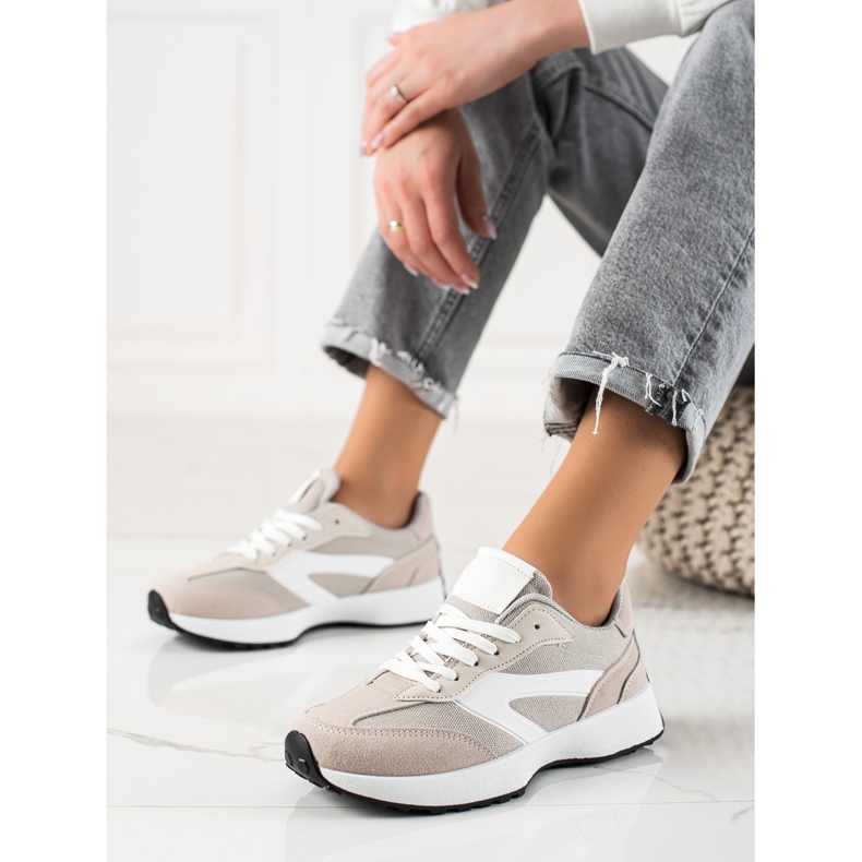 TRENDI Calzado deportivo clásico beige 1 TRENDI Calzado deportivo clásico beige 1