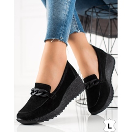 Filippo Brogues de cuero en la plataforma negro 3