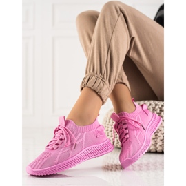 TRENDI Calzado deportivo de moda rosado 1