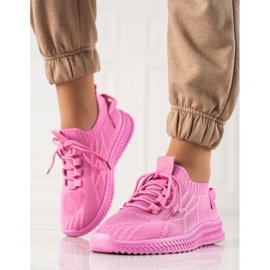 TRENDI Calzado deportivo de moda rosado 2