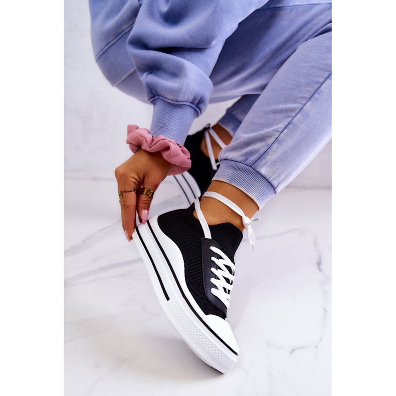 S.Barski Zapatillas deportivas de mujer Soren Socks de color negro 1