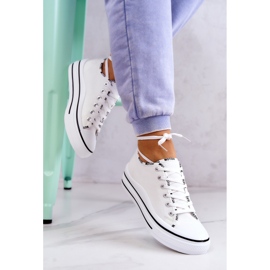 S.Barski Deportivas atadas Menifee de mujer de color blanco 6