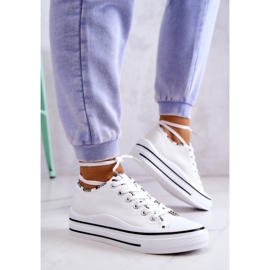 S.Barski Deportivas atadas Menifee de mujer de color blanco 3
