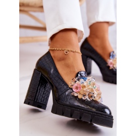 PA2 Zapatos De Salón Elegantes Con Adorno De Serpientes Caterine Negras negro 7