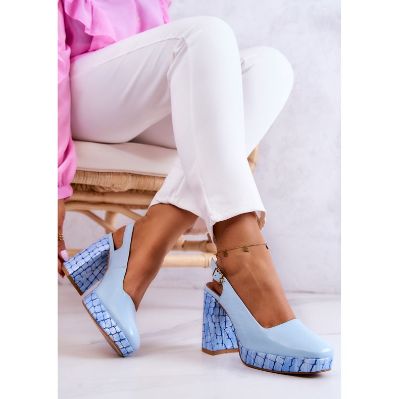 Sergio Leone Zapatos De Salón De Cuero Maciejka 05441-06 Azul 1