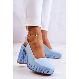 Sergio Leone Zapatos De Salón De Cuero Maciejka 05441-06 Azul 3