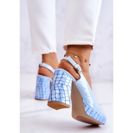 Sergio Leone Zapatos De Salón De Cuero Maciejka 05441-06 Azul 6