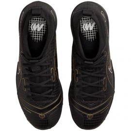 Nike Mercurial Superfly 8 Academy Tf Jr DJ2864 054 zapatos de fútbol negro negro 2