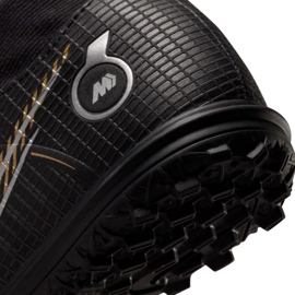 Nike Mercurial Superfly 8 Academy Tf Jr DJ2864 054 zapatos de fútbol negro negro 6