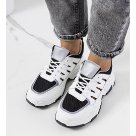Zapatillas blancas con recortes de Heck blanco negro 3