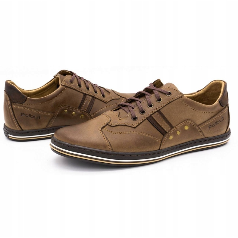 Polbut 1801 zapatos casual de hombre marrón 4