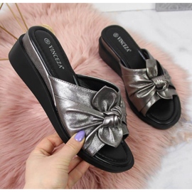 Zapatillas con cuña Vinceza W JAN115B plata 1 Zapatillas con cuña Vinceza W JAN115B plata 1