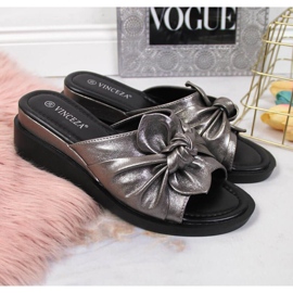 Zapatillas con cuña Vinceza W JAN115B plata 2
