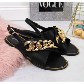 Negro Vinceza W JAN116A sandalias con cadena 2