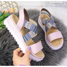 Rieker W RKR533 sandalias goma violeta 1