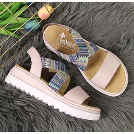 Rieker W RKR533 sandalias goma violeta 3