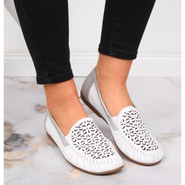 Mocasines calados Rieker W RKR522 blanco 4