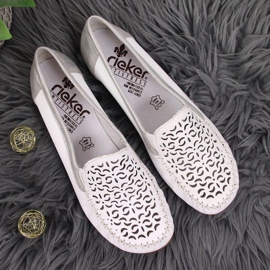 Mocasines calados Rieker W RKR522 blanco 6