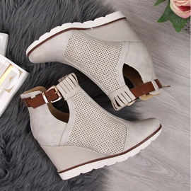 Deportivas cuña caladas Filippo W PAW117A beige 4