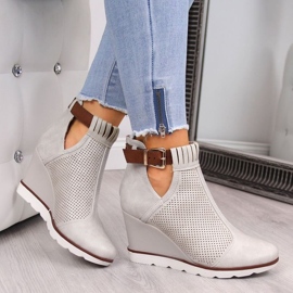 Deportivas cuña caladas Filippo W PAW117A beige 5