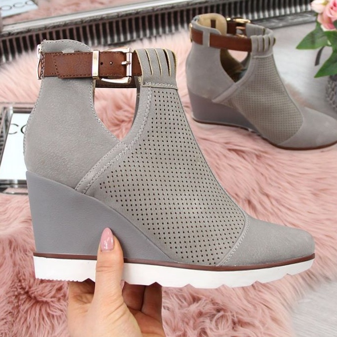 Deportivas grises caladas cuña Filippo W PAW117B 1