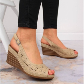 Sandalias cuña eVento W EVE349B beige 3