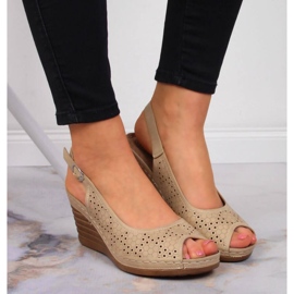 Sandalias cuña eVento W EVE349B beige 4