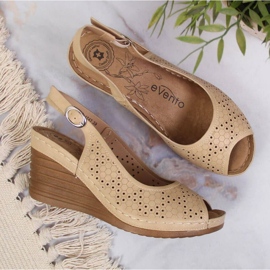 Sandalias cuña eVento W EVE349B beige 6