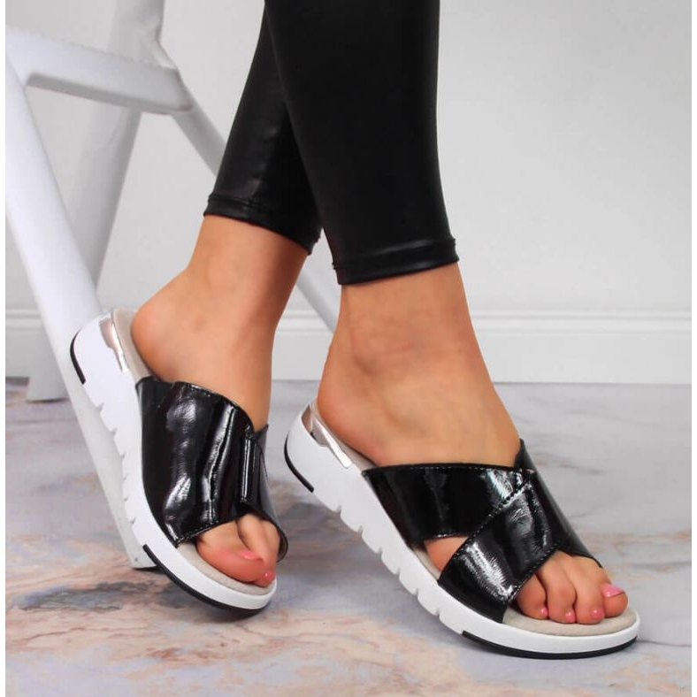 Babucha charol S. Barski W OLI159A negro 2 Babucha charol S. Barski W OLI159A negro 2
