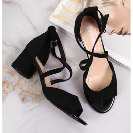 Sandalias en el puesto de Sergio Leone W SK367A negro 3