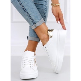 Zapatillas de mujer Lerato BLANCO / ORO dorado 2